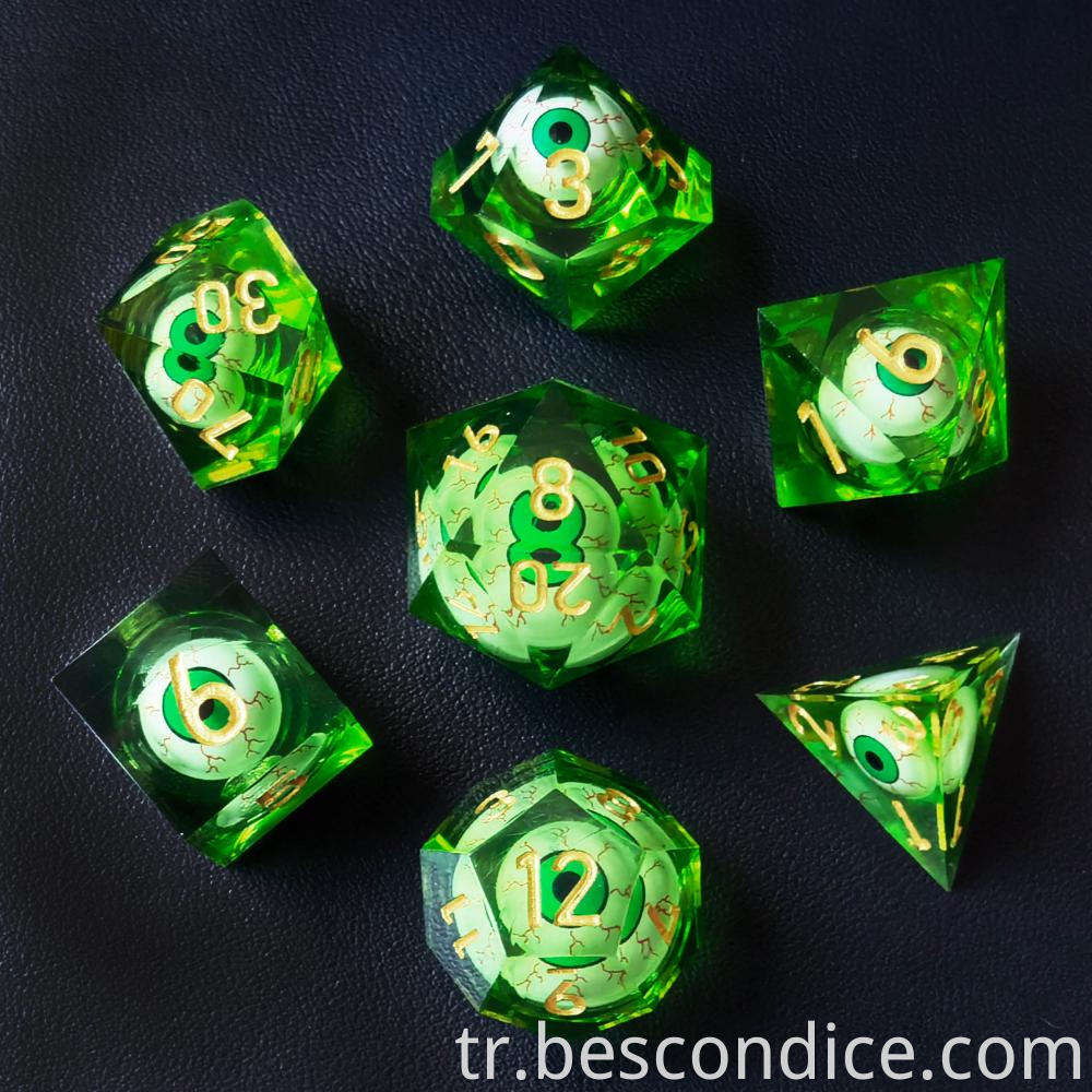 Rolling Eye Liquid Core 7 Pc Dice Set 4